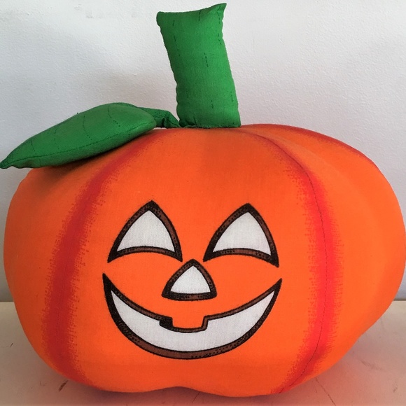Other - Soft Sculpture Pumpkin Jack-O-Lantern